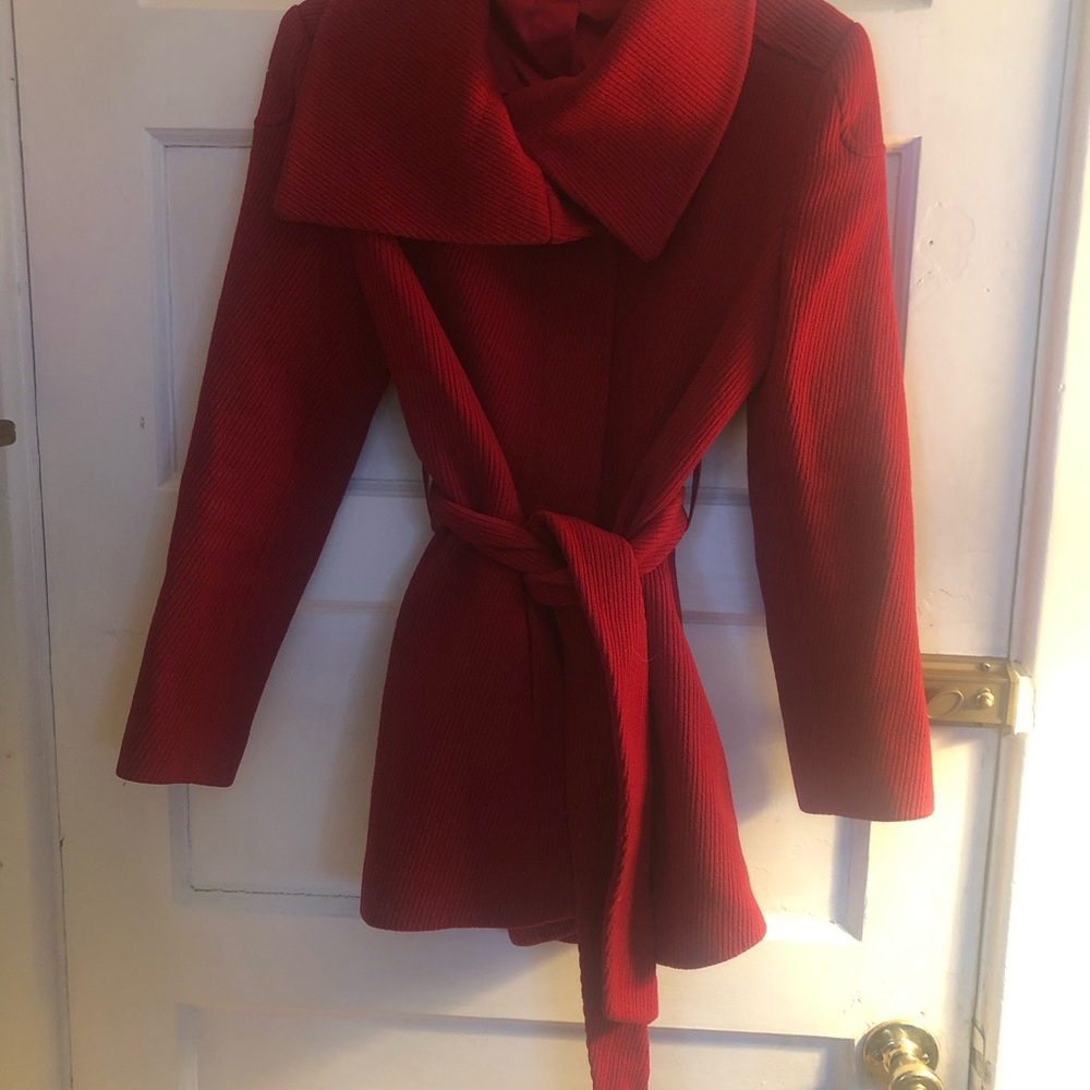 Searle Vibrant Red Trench Coat